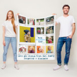 Mawmaw Family Photo Collage Fleece Blanket<br><div class="desc">Anpassa den här mjuka filten med 12 kvadratfoton ordnade i en rutnätslayout. Lägg till ditt meddelande eller din anpassningsbar längs grund för att avsluta av den extraordinära presenten.</div>