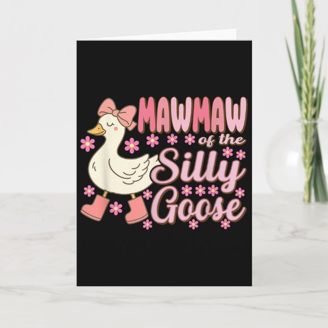 Mawmaw Goose On The Loose Funny Birthday Matching  Kort (Framsida)
