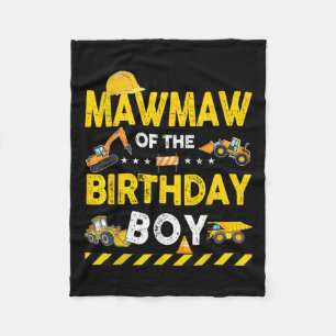 Mawmaw of the Birthday Boy Construction Worker Bir Fleecefilt