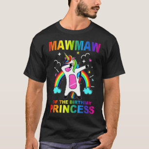 Mawmaw of the Birthday Princess Girl Dabbing Unico T Shirt