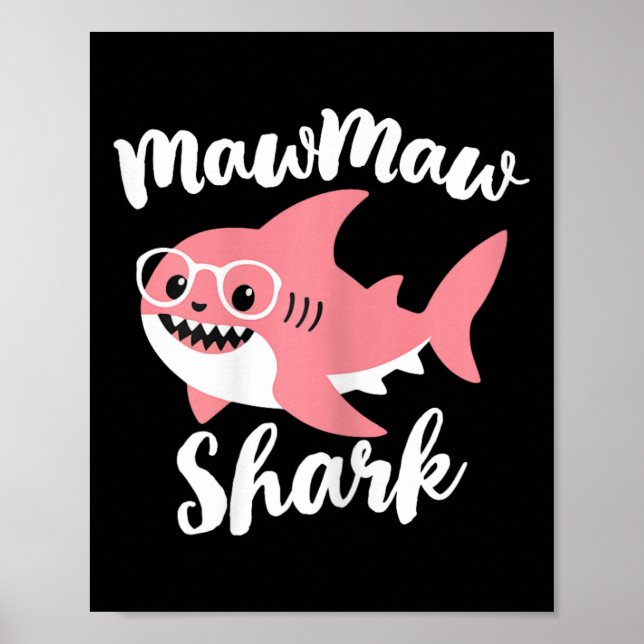 Mawmaw Shark Mors dag Grandma Funny Maw-maw Poster (Framsidan)