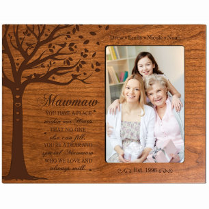 Mawmaw Vi Kärlek 8"x10" Cherry Wood Bild Ram