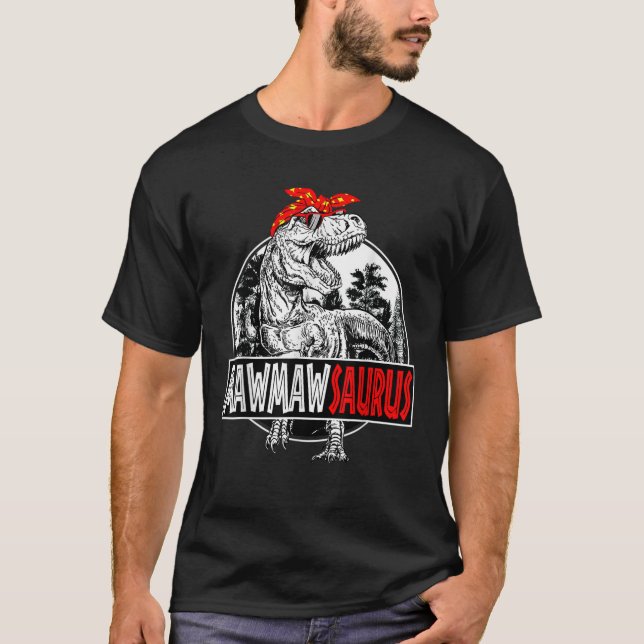 Mawmawsaurus T rex Dinosaur Funny Mawmaw Saurus Fa Shirt (Framsida)