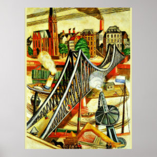Max Beckmann - Bron i Järn, bra konsmålning Poster