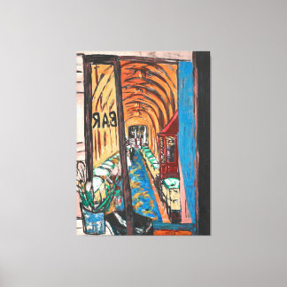 Max Beckmann - Expressionism - Un Bar a Paris 1939 Canvastryck