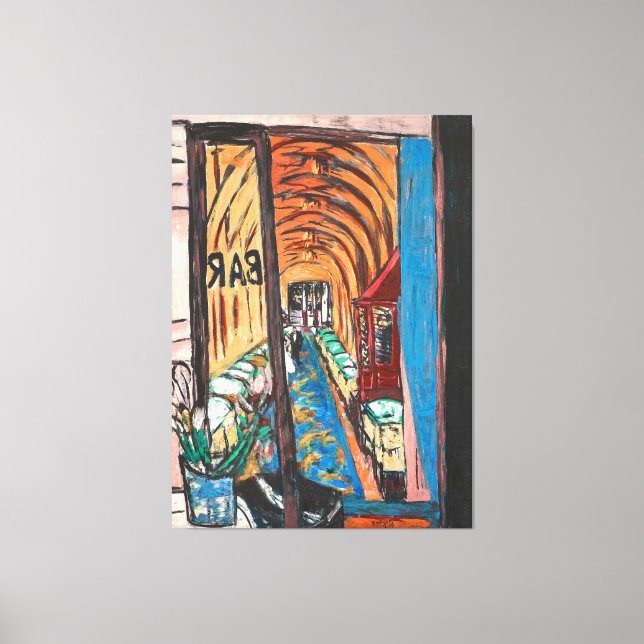 Max Beckmann - Expressionism - Un Bar a Paris 1939 Canvastryck (Framsida)