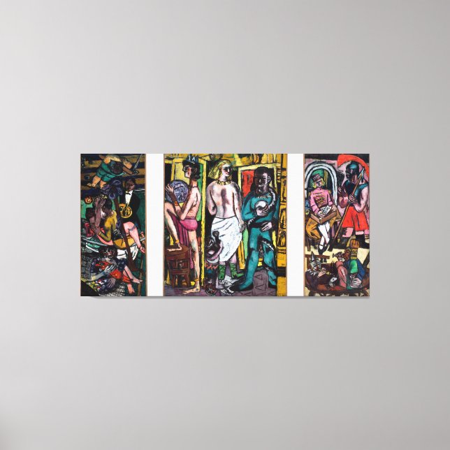 Max Beckmann - German Expressionism - The Acrobats Canvastryck (Framsida)