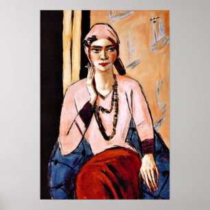 Max Beckmann-målning, Quappi på Rosa Poster