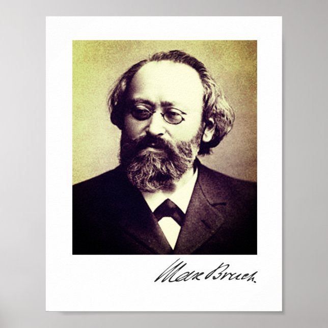 Max Brch - namnteckning Poster (Framsidan)