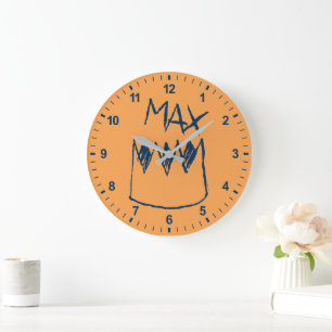 Max & Crown Sketch Stor Klocka