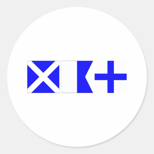 Max. Flagga Runt Klistermärke (Framsida)
