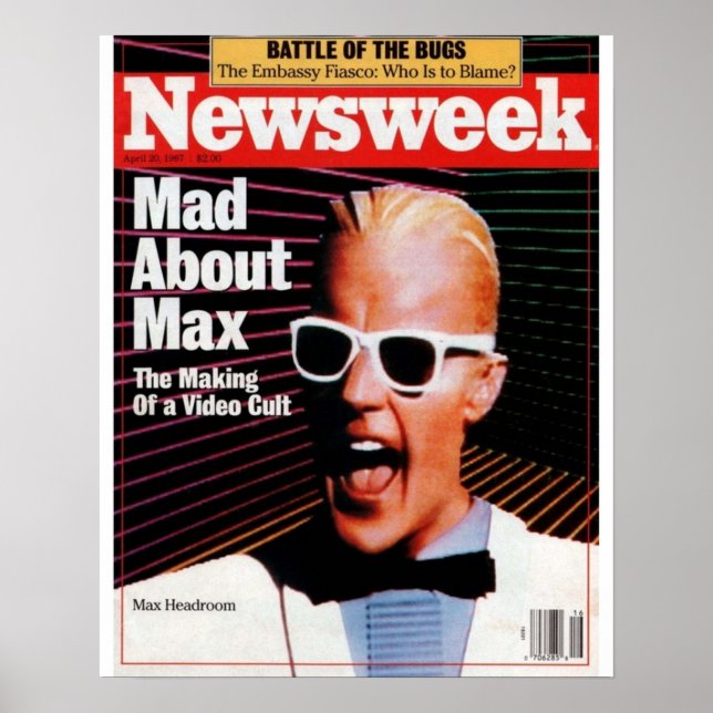 Max Headroom Poster (Framsidan)