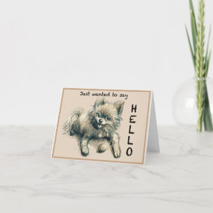 Max. Hund Notecard Tack Kort