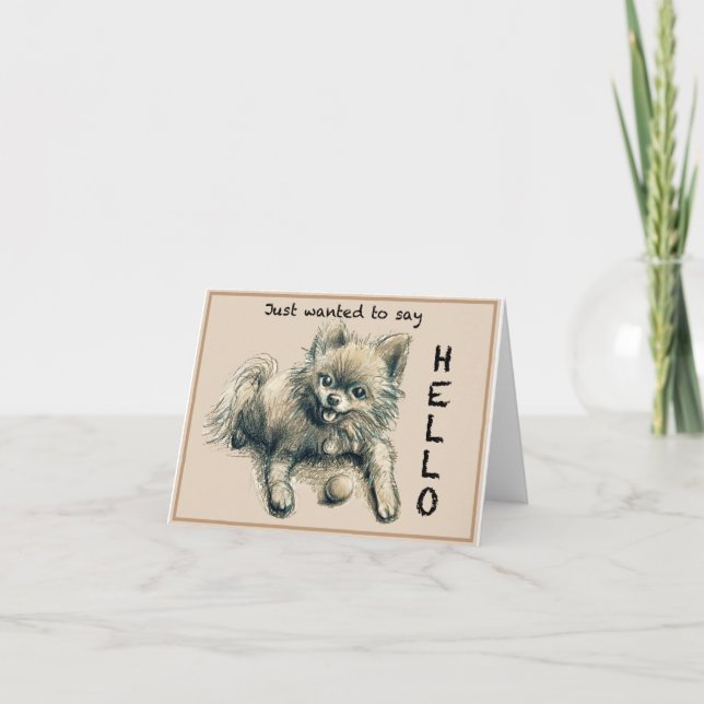 Max. Hund Notecard Tack Kort (Framsida)