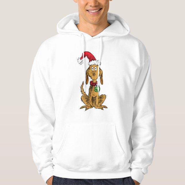 Max hunden i tomteluva hoodie (Framsida)