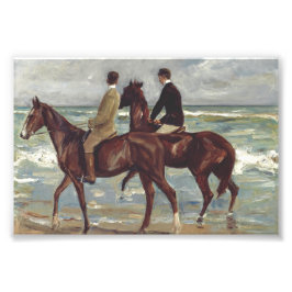 Max Liebermann: Två ryttare på stranden Konst Fototryck