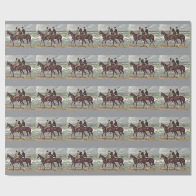 Max Liebermann: Två ryttare på stranden Presentpapper (Platt)