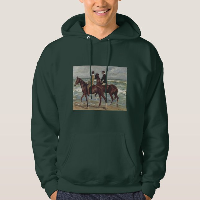 Max Liebermann: Two Riders on the Beach Art Hoodie (Framsida)