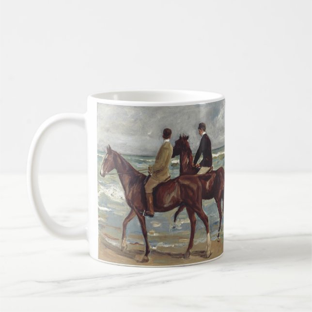 Max Liebermann: Two Riders on the Beach Art Kaffemugg (Vänster)