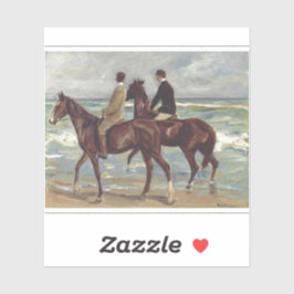 Max Liebermann: Two Riders on the Beach Art Klistermärken