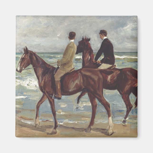 Max Liebermann: Two Riders on the Beach Art Magnet (Framsidan)