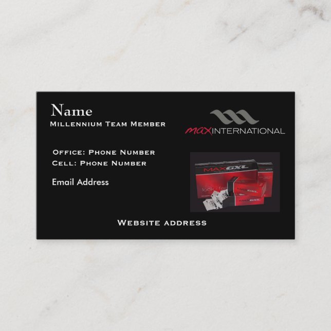 Max milleniumlag visitkort (Framsida)