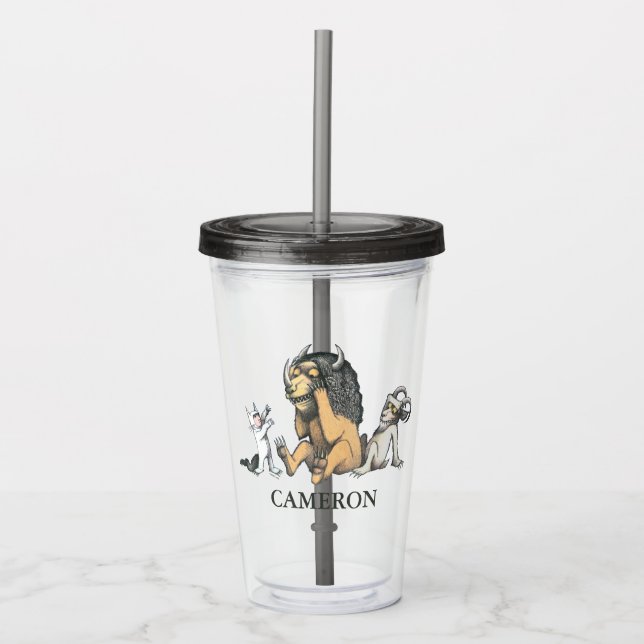 Max och de vilda varelserna leker | Lägg till ditt Take Away Mugg (Framsida)