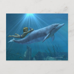 Max och Dolphin Vykort