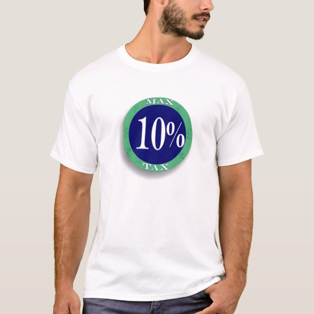 Max skatt, mervärdeskatt, medborgareförsäkring 10% t-shirt (Framsida)