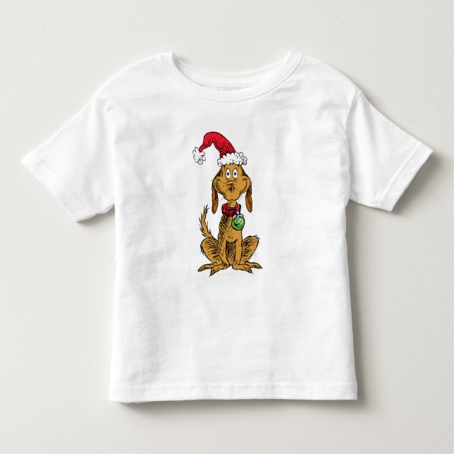 Max the Dog in Santa Hat T Shirt (Framsida)