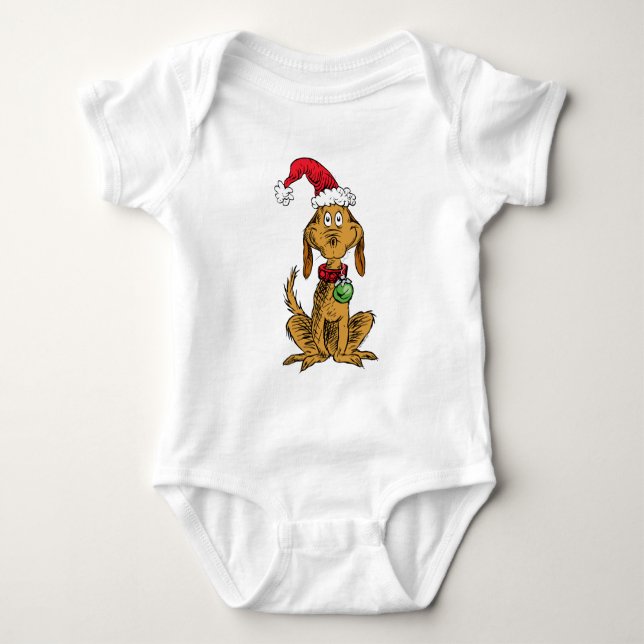 Max the Dog in Santa Hat T Shirt (Framsida)