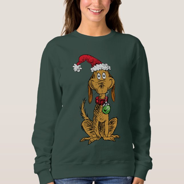 Max the Dog in Santa Hat T Shirt (Framsida)