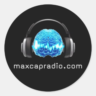 maxcapeck runt klistermärke