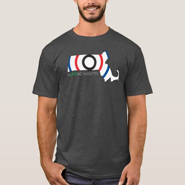 MAXEACHUSETTS-grå färg T Shirt (Framsida)