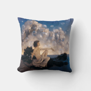 Maxfield Parrish Air Castles 1904 Vintage Fantasy Kudde