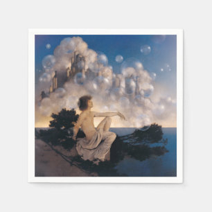 Maxfield Parrish Air Castles 1904 Vintage Fantasy Pappersservett