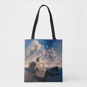 Maxfield Parrish Air Castles 1904 Vintage Fantasy Tygkasse