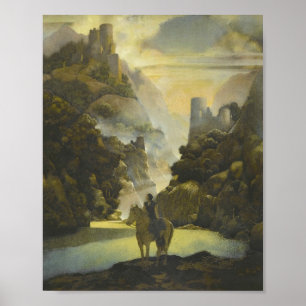 Maxfield Parrish Aucassin Seeks for Nicolette Poster