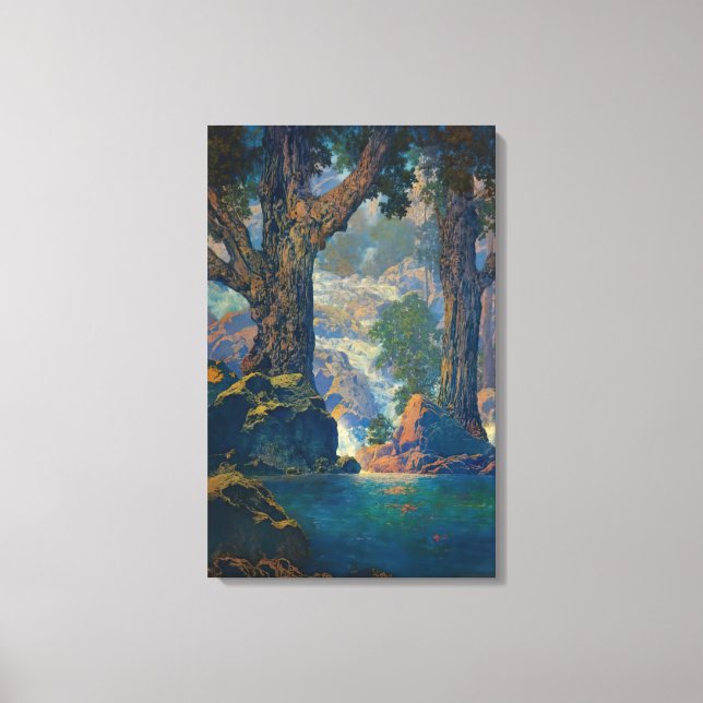 Maxfield Parrish - Cascades Quiet Solitude Canvastryck (Framsida)