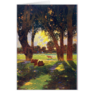 Maxfield Parrish - desertera med kortet för vatte Hälsningskort