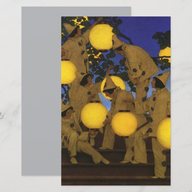 Maxfield Parrish Fackelbärare 1908 Vintage (Fram/baksida)