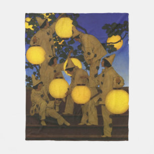 Maxfield Parrish Fackelbärare 1908 Vintage Fleecefilt