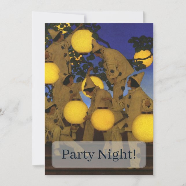 Maxfield Parrish Fackelbärare 1908 Vintage Inbjudningar (Framsida)