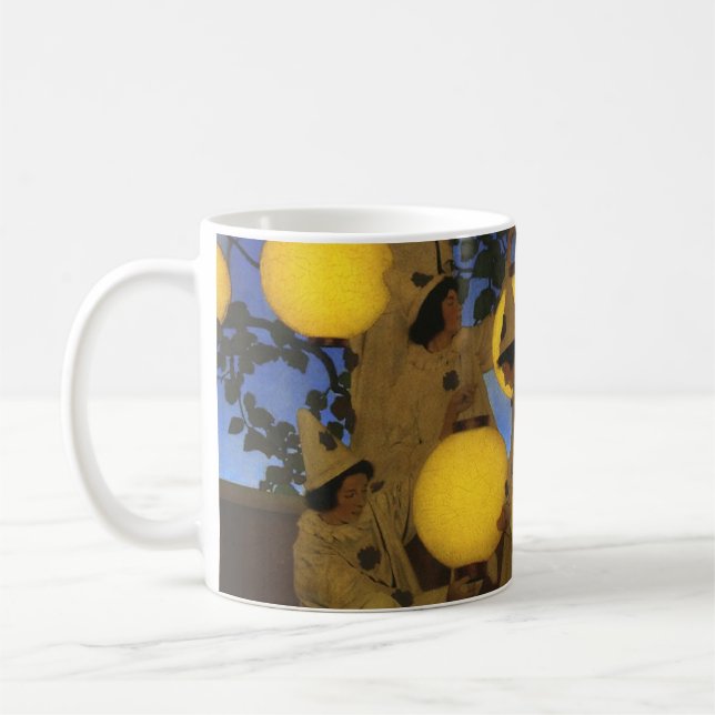 Maxfield Parrish Fackelbärare 1908 Vintage Kaffemugg (Vänster)