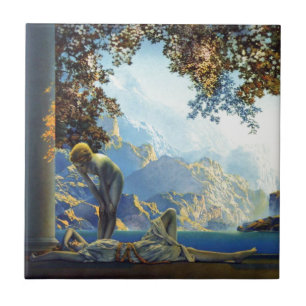 Maxfield Parrish gryning Kakelplatta