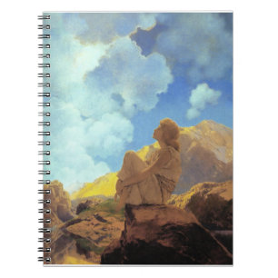 Maxfield Parrish Morgon 1922 Moln Blå Konstkopia Anteckningsbok
