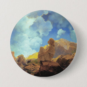 Maxfield Parrish Morgon 1922 Moln Blå Konstkopia Knapp