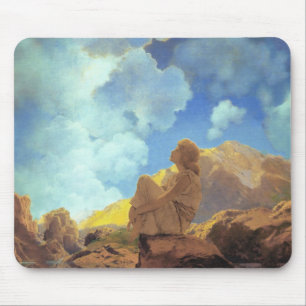 Maxfield Parrish Morgon 1922 Moln Blå Konstkopia Musmatta