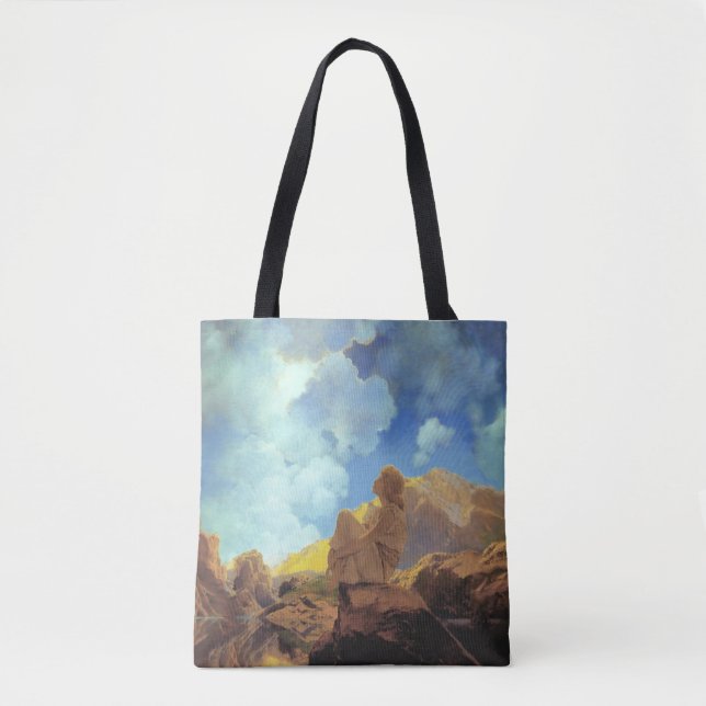 Maxfield Parrish Morgon 1922 Moln Blå Konstkopia Tygkasse (Framsida)