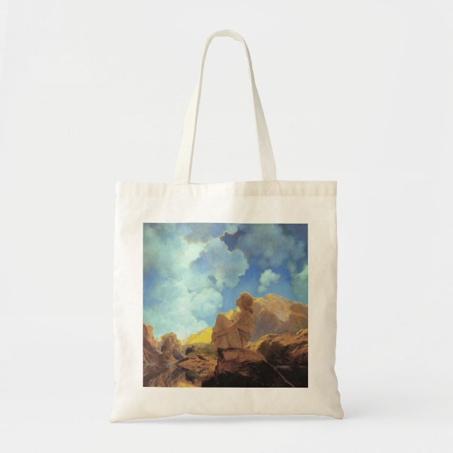 Maxfield Parrish Morgon 1922 Moln Blå Konstkopia Tygkasse (Framsidan)